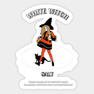 Clever Little White Witch Sticker